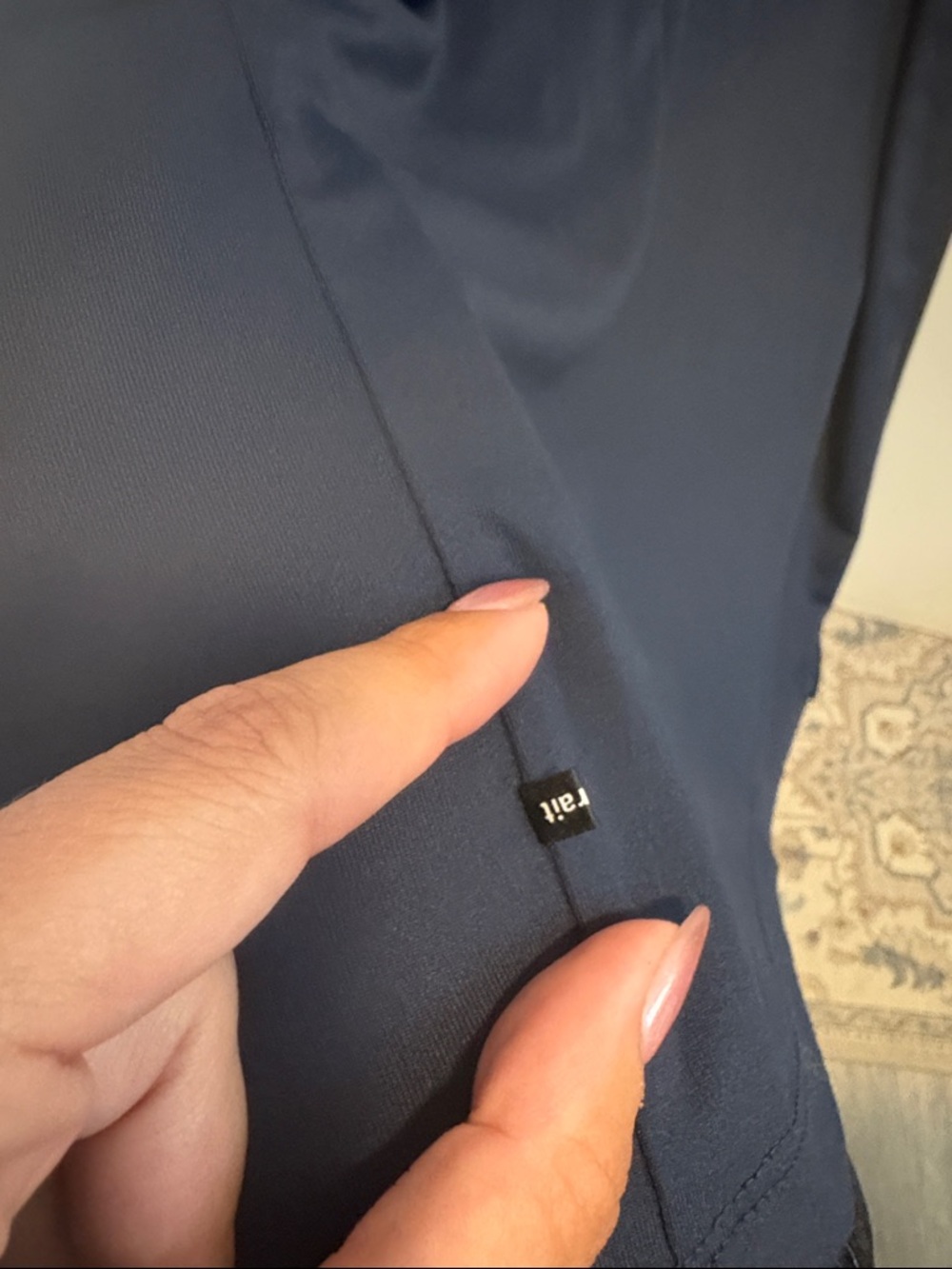 Self-Portrait Midnight Navy Long-Sleeve Ruched Gown - Picture 5 of 5